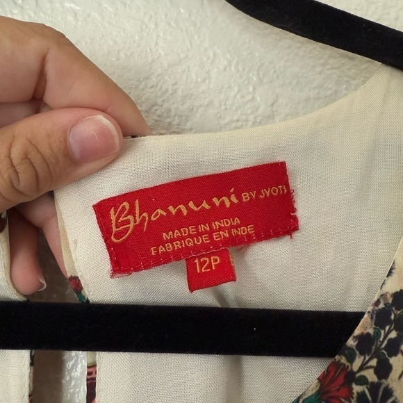 Anthropologie Bhanuni By Jyoti Beaded Far Fields Beaded  Dress Size 12 PETITE - Picture 7 of 12